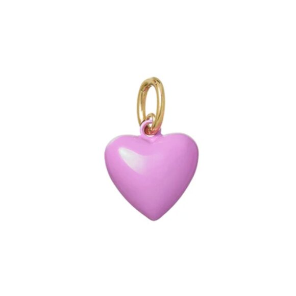 Roxane Assoulin The Mini Puffy Heart Charms Purple - Picture 1 of 3